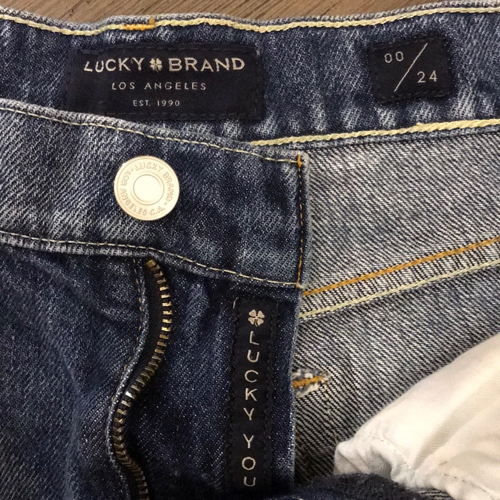 Lucky Brand Mid Rise Cut Off Denim Shorts Size 00